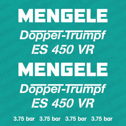 Mengele ES 450 VR Doppel Trumpf Aftermarket Replacement Tractor Decal (Sticker) Set