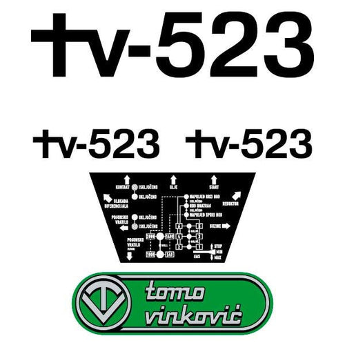 Tomo Vinkovic 523 Aftermarket Replacement Tractor Decals (sticker - aufkleber - adesivo) Set