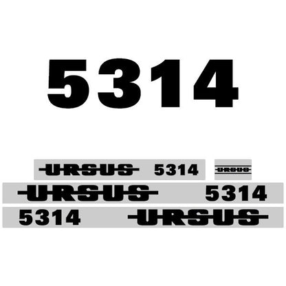 Ursus 5314 Aftermarket Replacement Tractor Decals (sticker - aufkleber - adesivo) Set