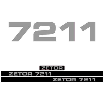 Zetor 7211 Aftermarket Tractor Decal / Aufkleber / Adesivo / Sticker Set