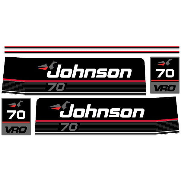Engine Sticker 70 Johnson 70 VRO Outboard (1989) Aftermarket Decal / aufkleber / adesivo ...