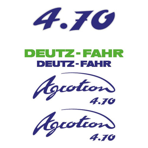 Deutz Fahr Agrotron (4.70 / 4.70S / 4.70TT) Aftermarket Replacement Tractor Decal (Sticker) Set - Type: 4.70,4.70S,4.70TT