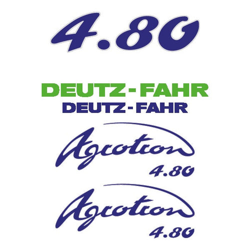 Deutz Fahr Agrotron (4.80 / 4.80S / 4.80TT) Aftermarket Replacement Tractor Decal (Sticker) Set - Type: 4.80,4.80S,4.80TT