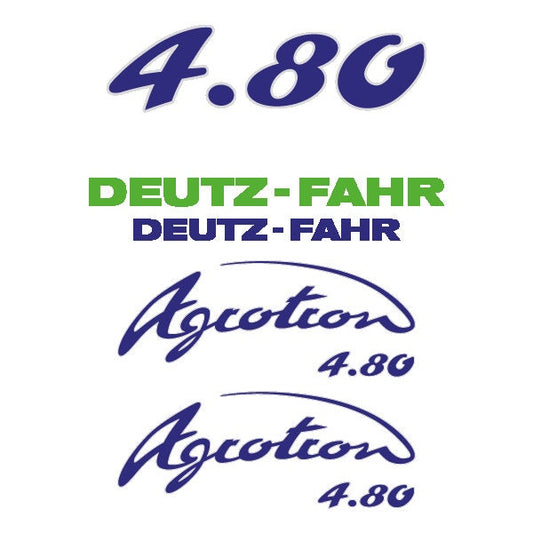 Deutz Fahr Agrotron (4.80 / 4.80S / 4.80TT) Aftermarket Replacement Tractor Decal (Sticker) Set replacement decal set