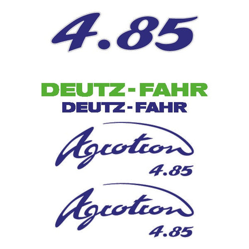 Deutz Fahr Agrotron (4.85 / 4.85S / 4.85TT) Aftermarket Replacement Tractor Decal (Sticker) Set - Type: 4.85,4.85S,4.85TT