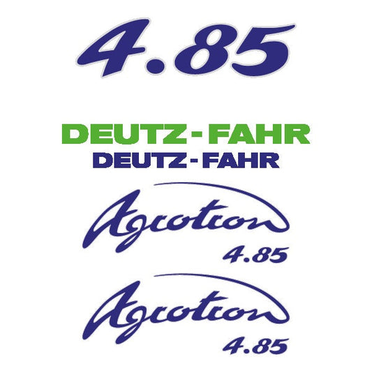 Deutz Fahr Agrotron (4.85 / 4.85S / 4.85TT) Aftermarket Replacement Tractor Decal (Sticker) Set - Type: 4.85,4.85S,4.85TT