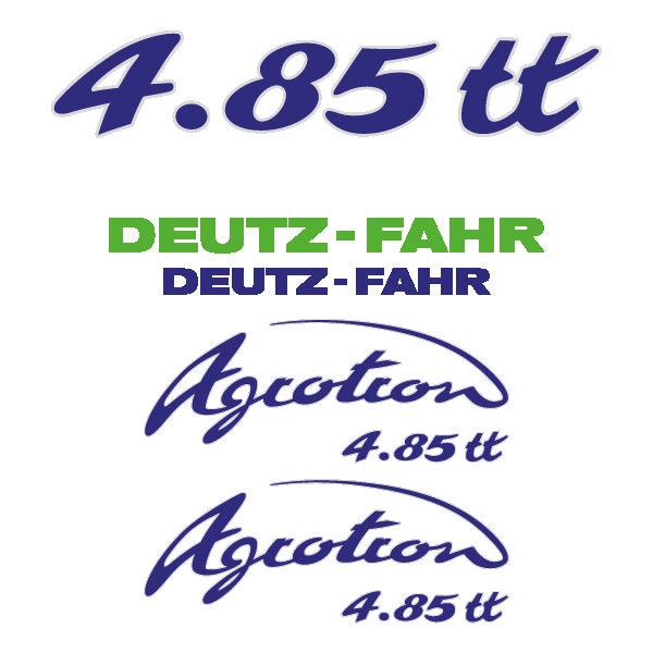 Deutz Fahr Agrotron (4.85 / 4.85S / 4.85TT) Aftermarket Replacement Tractor Decal (Sticker) Set