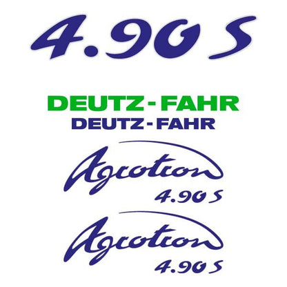 Deutz Fahr Agrotron (4.90S / 4.90TT) Aftermarket Replacement Tractor Decal (Sticker) Set - Type: 4.90S,4.90TT