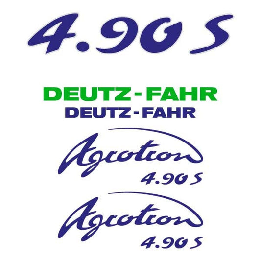 Deutz Fahr Agrotron (4.90S / 4.90TT) Aftermarket Replacement Tractor Decal (Sticker) Set replacement decal set