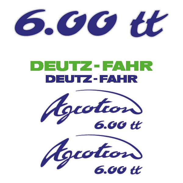 Deutz Fahr Agrotron (6.00S / 6.00TT) Aftermarket Replacement Tractor Decal (Sticker) Set