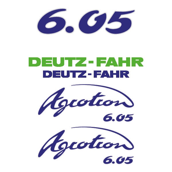Deutz Fahr Agrotron (6.05 / 6.05S / 6.05TT) Aftermarket Replacement Tractor Decal (Sticker) Set - Type: 6.05,6.05S,6.05TT