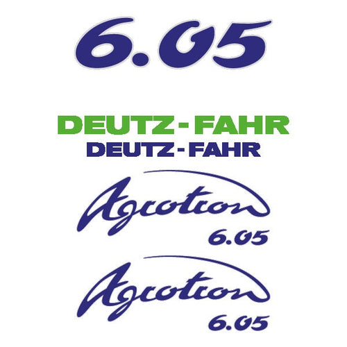 Deutz Fahr Agrotron (6.05 / 6.05S / 6.05TT) Aftermarket Replacement Tractor Decal (Sticker) Set - Type: 6.05,6.05S,6.05TT