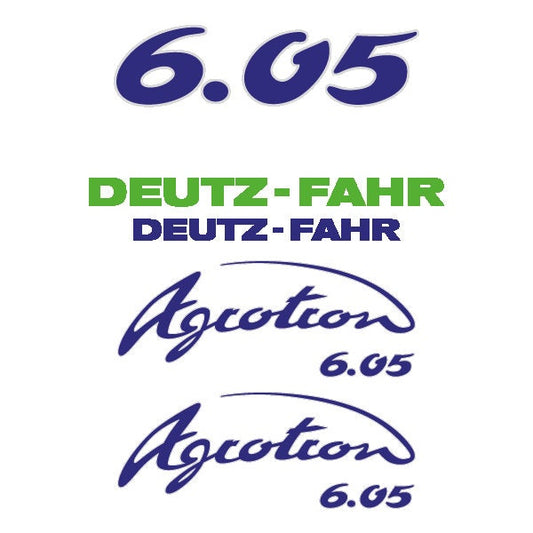 Deutz Fahr Agrotron (6.05 / 6.05S / 6.05TT) Aftermarket Replacement Tractor Decal (Sticker) Set replacement decal set