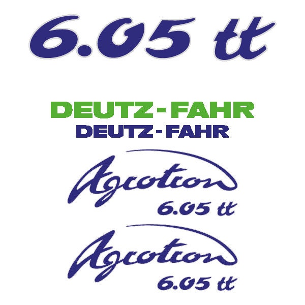 Deutz Fahr Agrotron (6.05 / 6.05S / 6.05TT) Aftermarket Replacement Tractor Decal (Sticker) Set