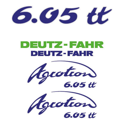 Deutz Fahr Agrotron (6.05 / 6.05S / 6.05TT) Aftermarket Replacement Tractor Decal (Sticker) Set