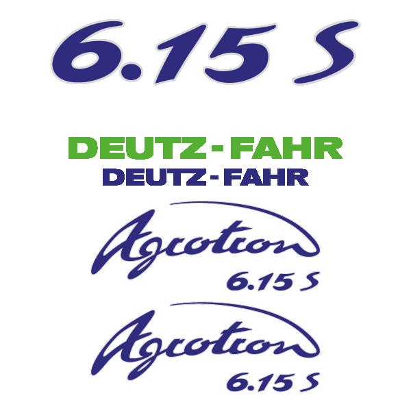 Deutz Fahr Agrotron (6.15S / 6.15TT) Aftermarket Replacement Tractor Decal (Sticker) Set - Type: 6.15S,6.15TT