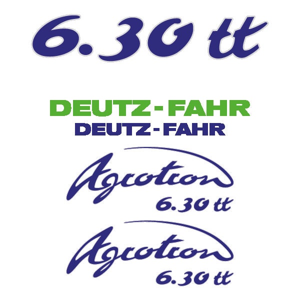 Deutz Fahr Agrotron (6.30S / 6.30TT) Aftermarket Replacement Tractor Decal (Sticker) Set