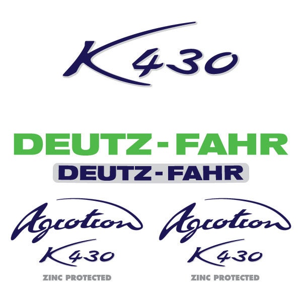 Deutz Fahr Agrotron (K90 / K100 / K110 / K120/ K430) Aftermarket Replacement Tractor Decal (Sticker) Set
