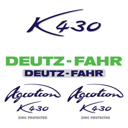 Deutz Fahr Agrotron (K90 / K100 / K110 / K120/ K430) Aftermarket Replacement Tractor Decal (Sticker) Set