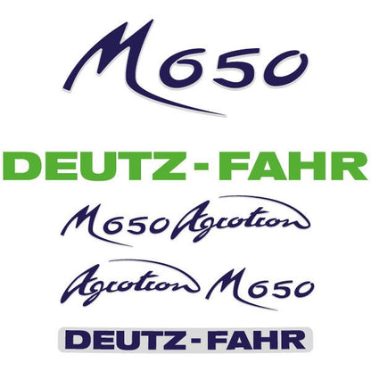 Deutz Fahr AgroTron M650 Aftermarket Replacement Tractor Decal (Sticker) Set