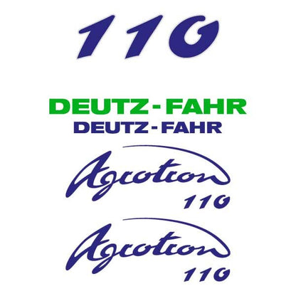 Deutz Fahr AgroTron 110 Aftermarket Replacement Tractor Decal (Sticker) Set