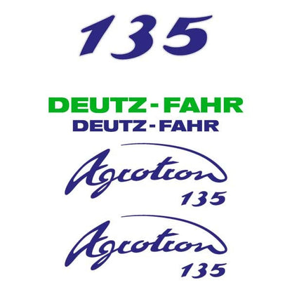 Deutz Fahr AgroTron 135 Aftermarket Replacement Tractor Decal (Sticker) Set