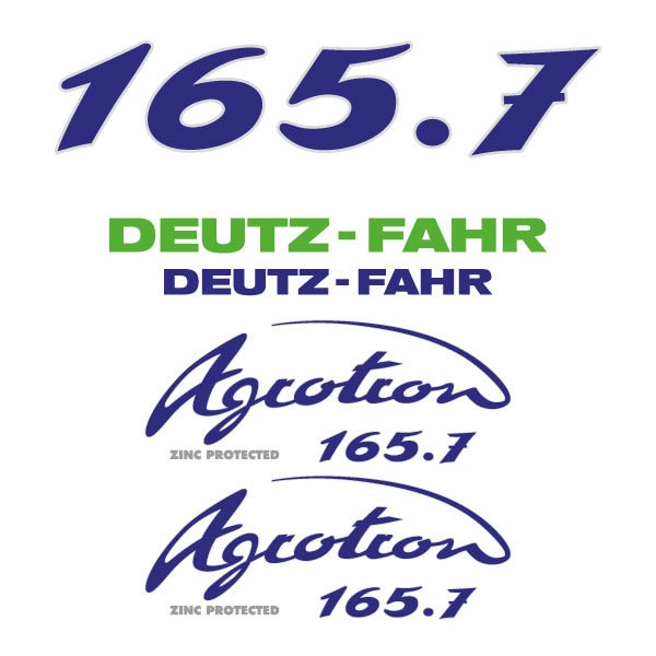 Deutz Fahr AgroTron 165.7 Aftermarket Replacement Tractor Decal (Sticker) Set replacement decal set