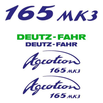 Deutz Fahr AgroTron 165 MK3 Aftermarket Replacement Tractor Decal (Sticker) Set