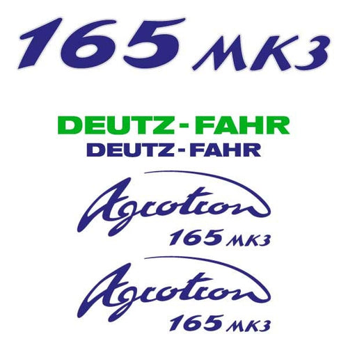 Deutz Fahr AgroTron 165 MK3 Aftermarket Replacement Tractor Decal (Sticker) Set