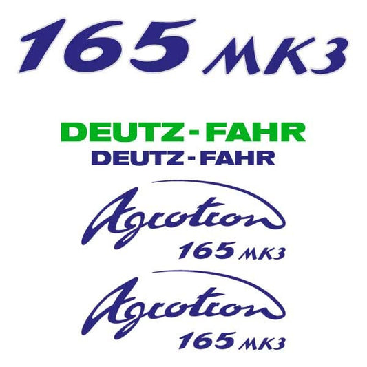 Deutz Fahr AgroTron 165 MK3 Aftermarket Replacement Tractor Decal (Sticker) Set