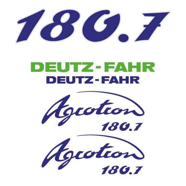 Deutz Fahr AgroTron 180.7 Aftermarket Replacement Tractor Decal (Sticker) Set replacement decal set