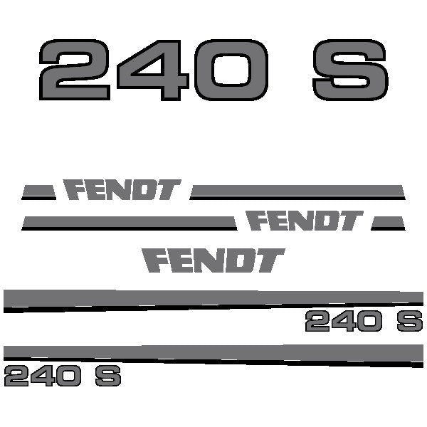 Fendt 240 S Aftermarket Replacement Tractor Decal Sticker Set
