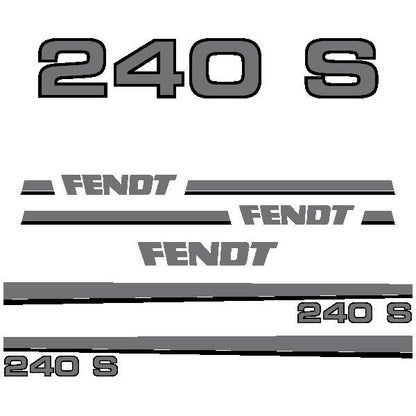 Fendt 240 S Aftermarket Replacement Tractor Decal Sticker Set