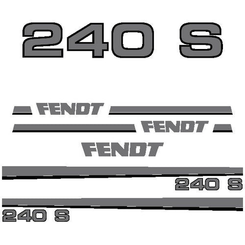 Fendt 240 S Aftermarket Replacement Tractor Decal Sticker Set