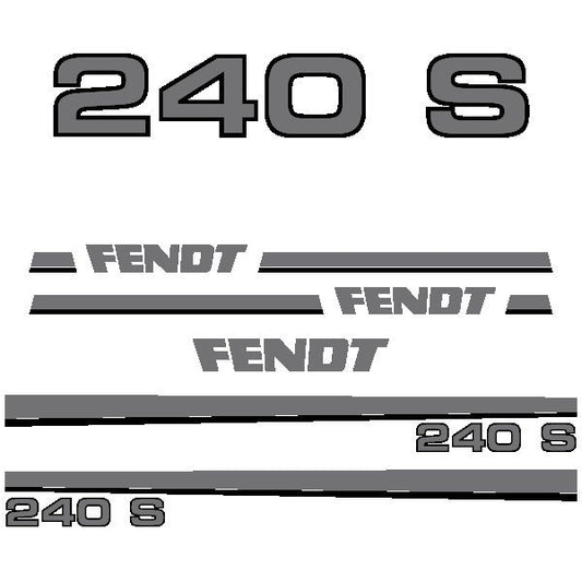 Fendt 240 S Aftermarket Replacement Tractor Decal Sticker Set