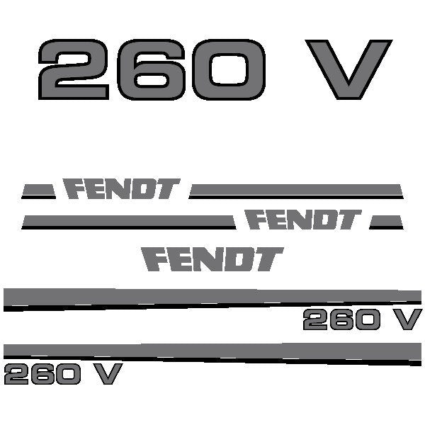 Fendt 260 V Aftermarket Replacement Tractor Decal Sticker Set