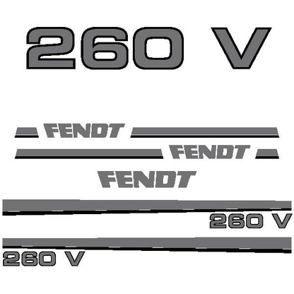 Fendt 260 V Aftermarket Replacement Tractor Decal Sticker Set