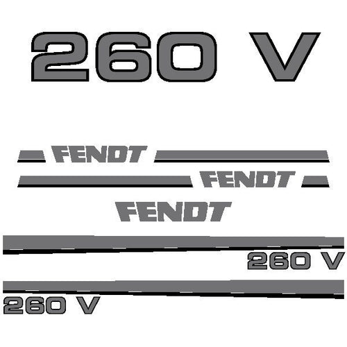 Fendt 260 V Aftermarket Replacement Tractor Decal Sticker Set