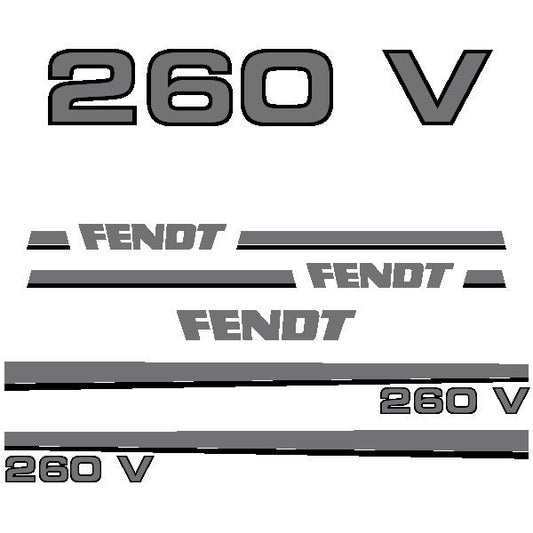 Fendt 260 V Aftermarket Replacement Tractor Decal Sticker Set