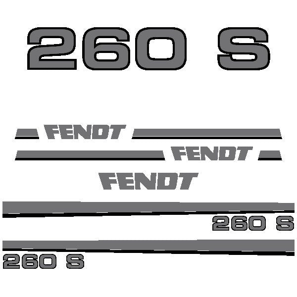 Fendt 260 S Aftermarket Replacement Tractor Decal Sticker Set