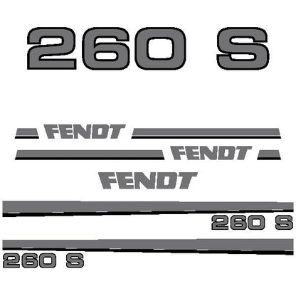Fendt 260 S Aftermarket Replacement Tractor Decal Sticker Set