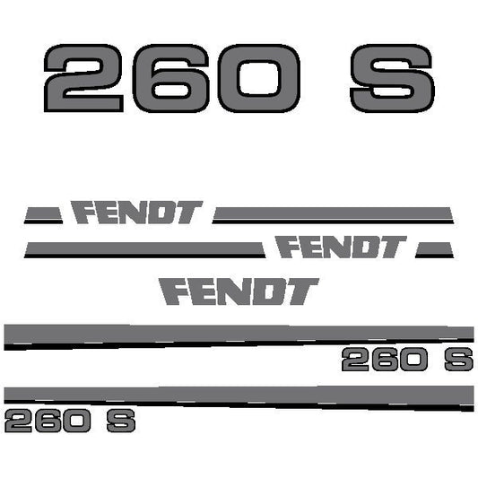 Fendt 260 S Aftermarket Replacement Tractor Decal Sticker Set