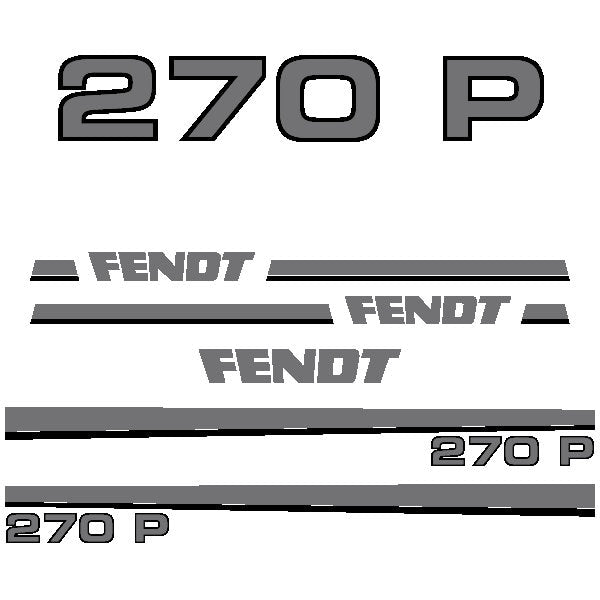 Fendt 270 P Aftermarket Replacement Tractor Decal Sticker Set