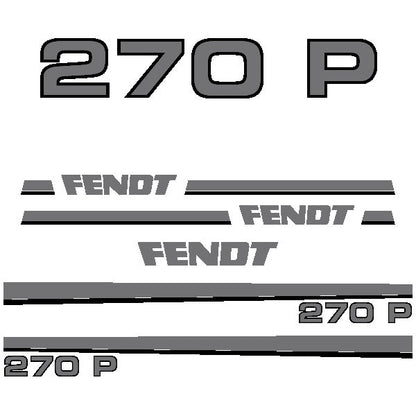 Fendt 270 P Aftermarket Replacement Tractor Decal Sticker Set