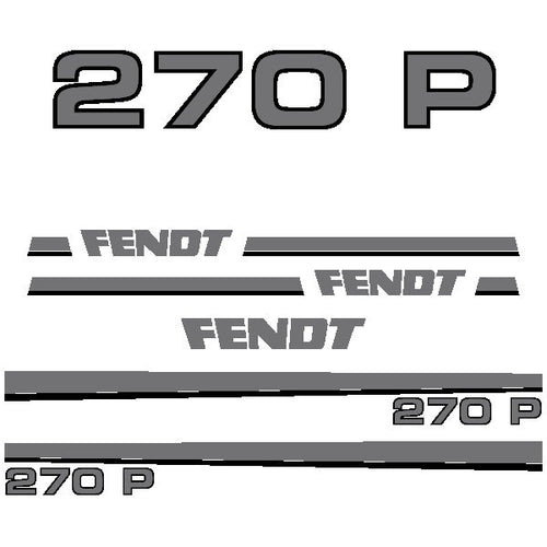 Fendt 270 P Aftermarket Replacement Tractor Decal Sticker Set