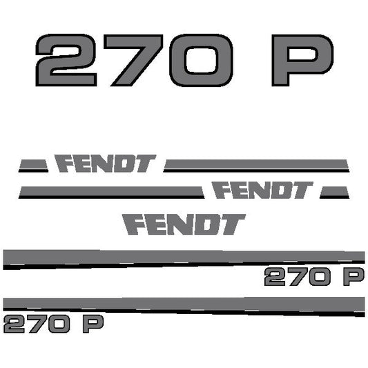 Fendt 270 P Aftermarket Replacement Tractor Decal Sticker Set
