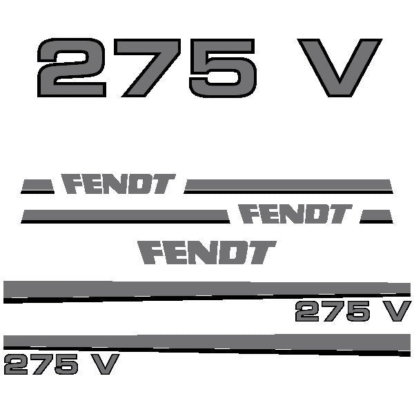 Fendt 275 V Aftermarket Replacement Tractor Decal Sticker Set