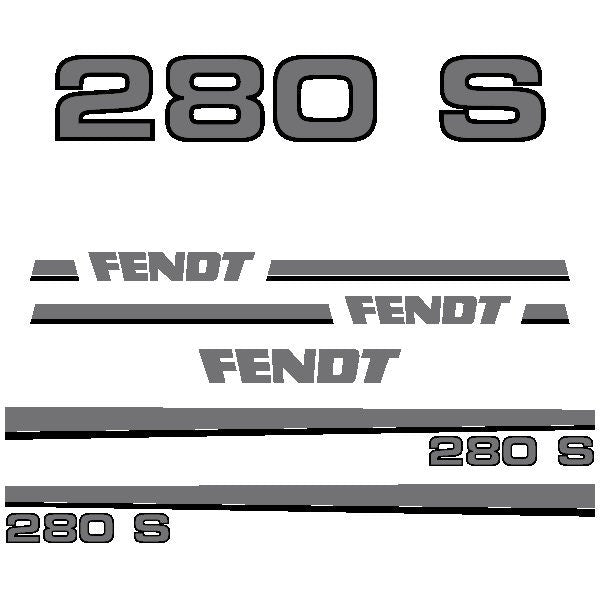 Fendt 280 S Aftermarket Replacement Tractor Decal Sticker Set