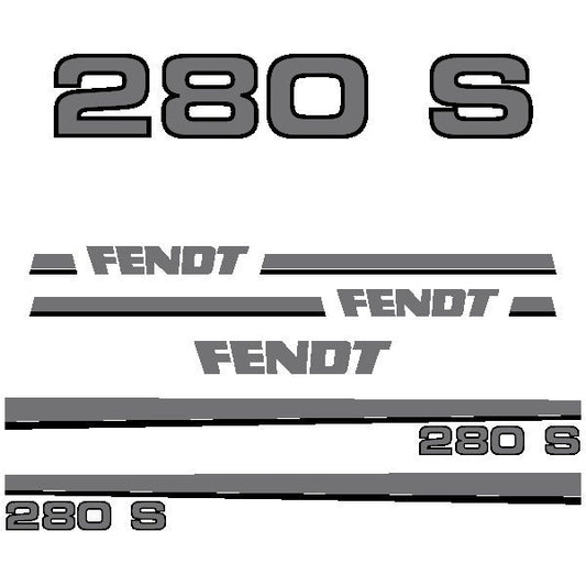 Fendt 280 S Aftermarket Replacement Tractor Decal Sticker Set