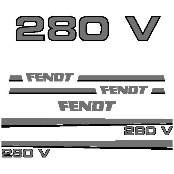 Fendt 280 V Aftermarket Replacement Tractor Decal Sticker Set
